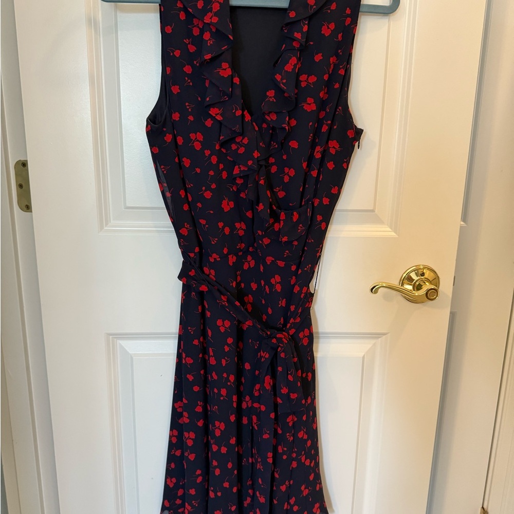 Elegant Red Floral Dress